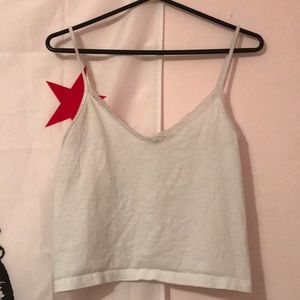 Brandy Melville white lace tank